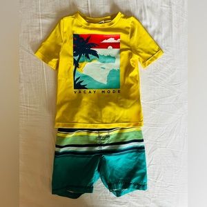 Old Navy Swim Trunks & Rashguard
